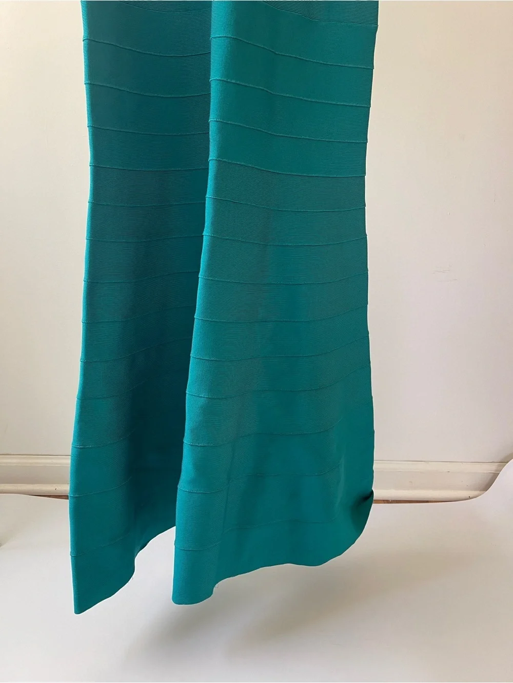 Hervé Léger Teal Bandage Maxi Dress Size M
